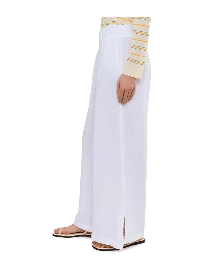Брюки широкие Cloud Gauze Wide Leg Pants L.L.Bean — изображение 3 из 5, белый