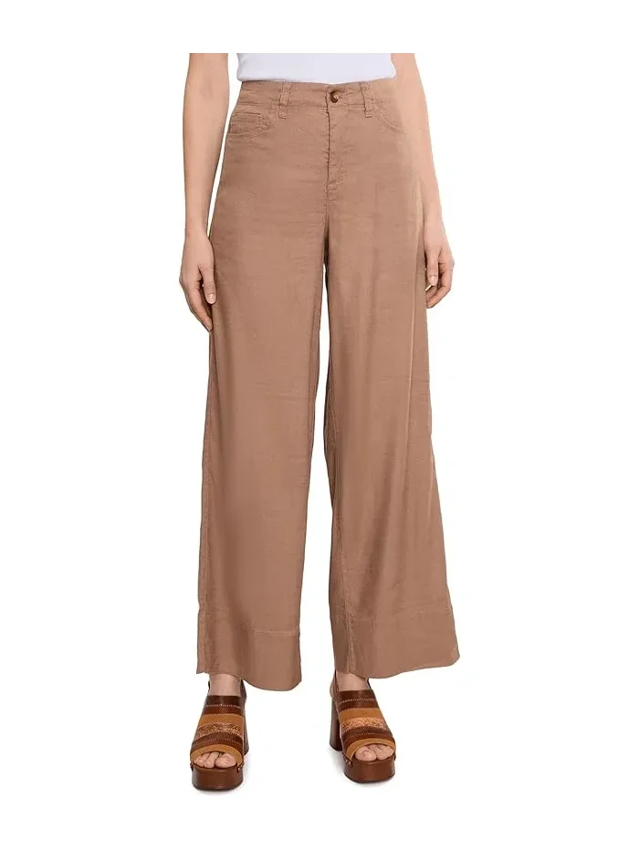 Брюки широкие Five-Pocket Wide Leg Trouser Pants NYDJ — изображение 1 из 5, коричневый