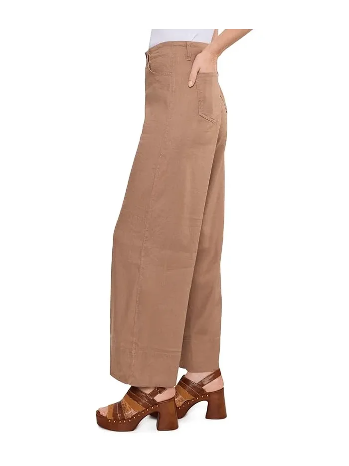 Брюки широкие Five-Pocket Wide Leg Trouser Pants NYDJ — изображение 3 из 5, коричневый