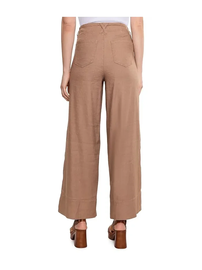 Брюки широкие Five-Pocket Wide Leg Trouser Pants NYDJ — изображение 4 из 5, коричневый
