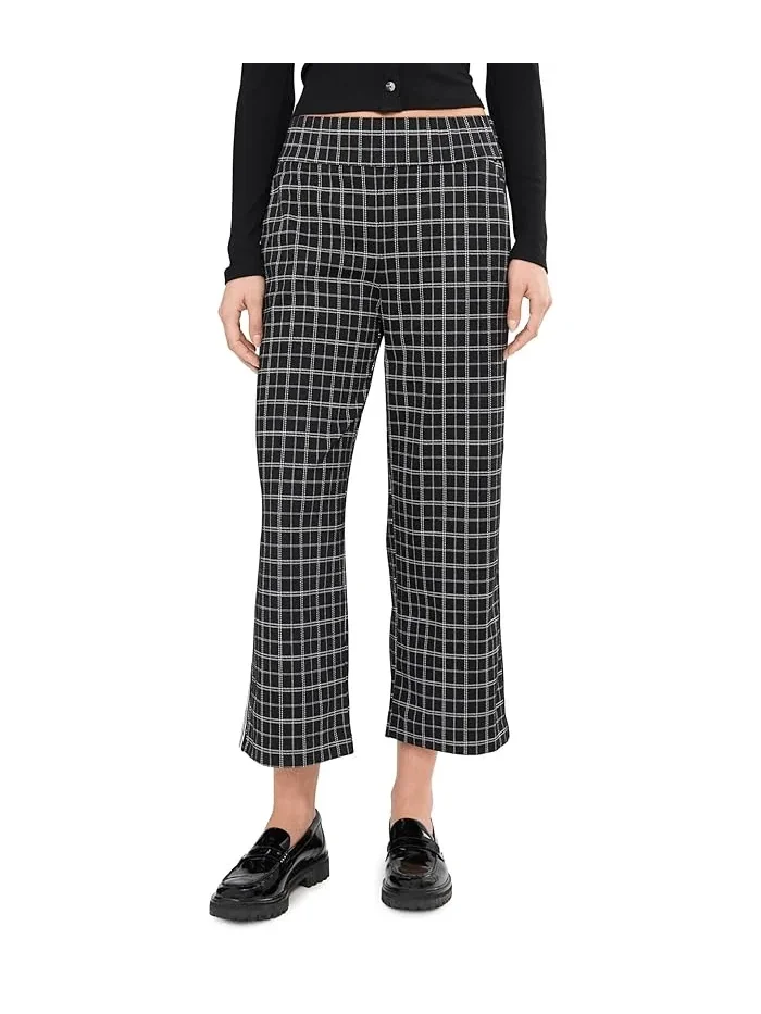 Брюки Liverpool Los Angeles Mabel Mid-Rise Pull-on Crop Stovepipe — изображение 1 из 5, черный/белый
