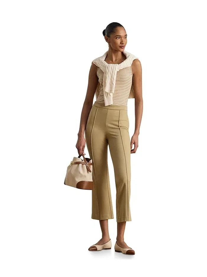 Брюки-клеш Petite Twill Flare Ankle Lauren Ralph Lauren — изображение 2 из 4, бежевый