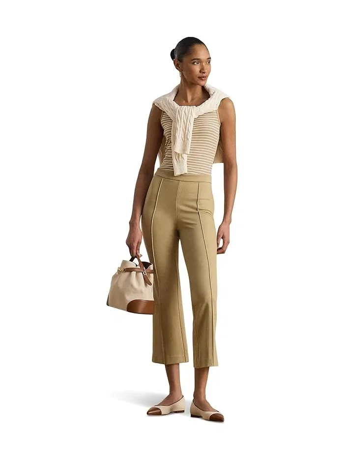 Брюки зауженные к низу Twill Flare Ankle Lauren Ralph Lauren — изображение 2 из 4, бежевый