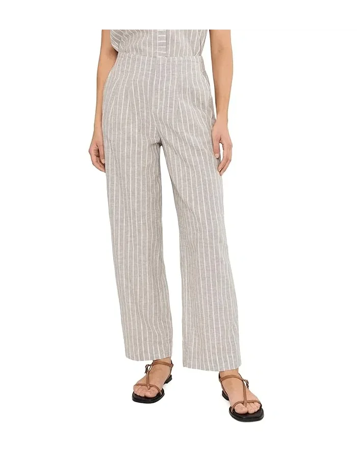 Брюки широкие полосатые льняные Petite Lenox NIC+ZOE