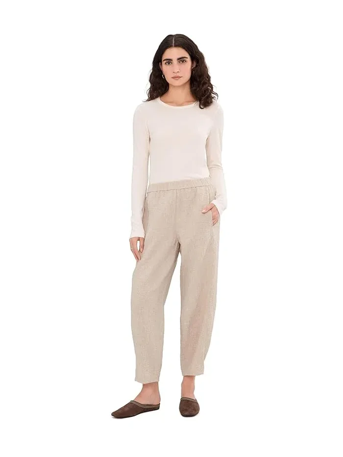 Брюки Organic Cotton Doubleweave Lantern Pants Eileen Fisher — изображение 2 из 5, голубь