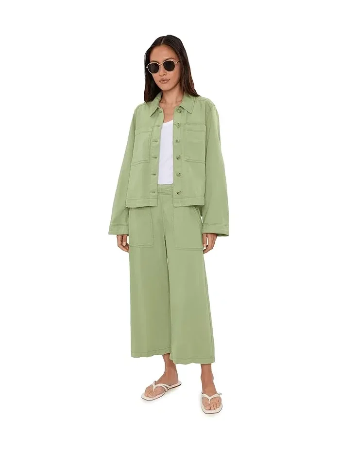 Брюки широкие укороченные Petite Mid-Rise Utility Crop Liverpool Los Angeles — изображение 2 из 5, лотус