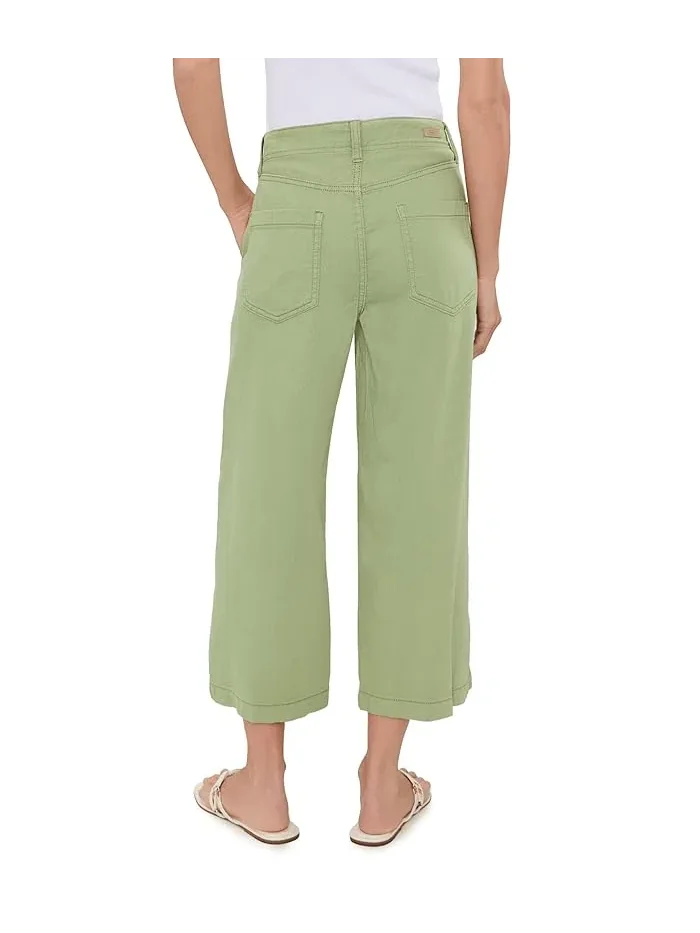 Брюки широкие укороченные Petite Mid-Rise Utility Crop Liverpool Los Angeles — изображение 4 из 5, лотус
