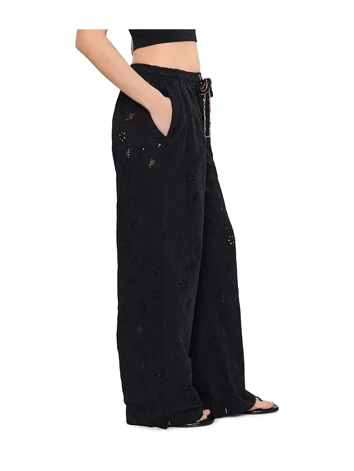 Штаны с вышивкой Day Drift Free People — изображение 3 из 5, черный
