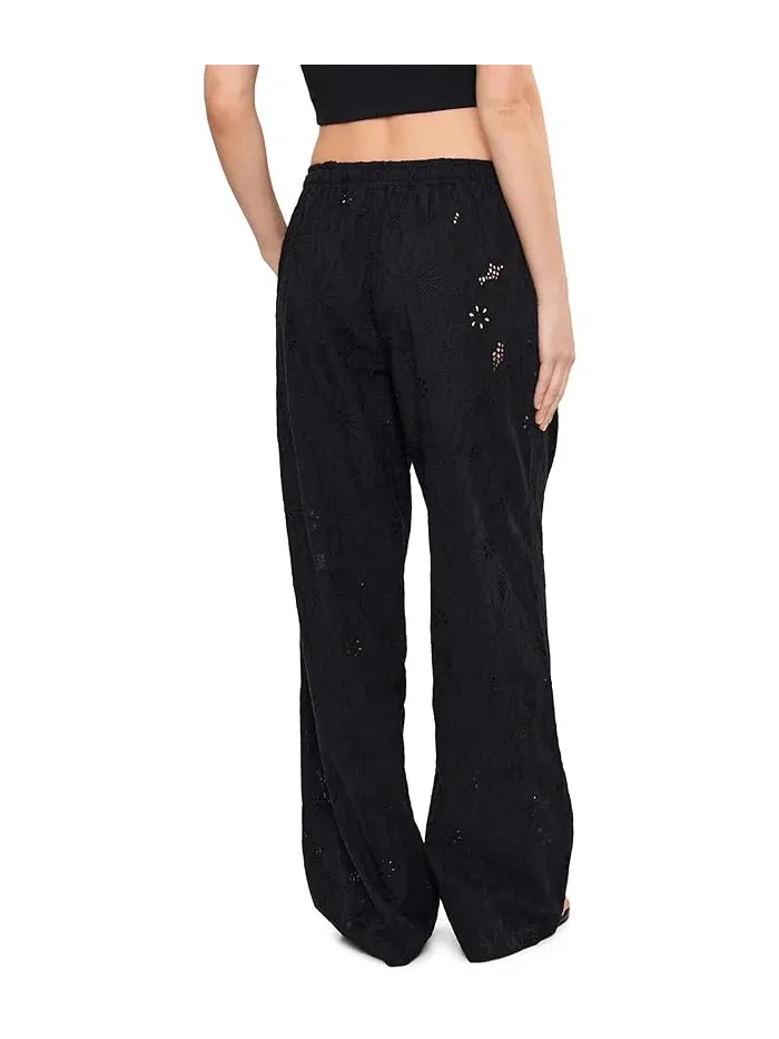 Штаны с вышивкой Day Drift Free People — изображение 4 из 5, черный