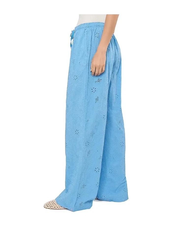 Штаны с цветочной вышивкой Day Drift Free People — изображение 3 из 5, синий
