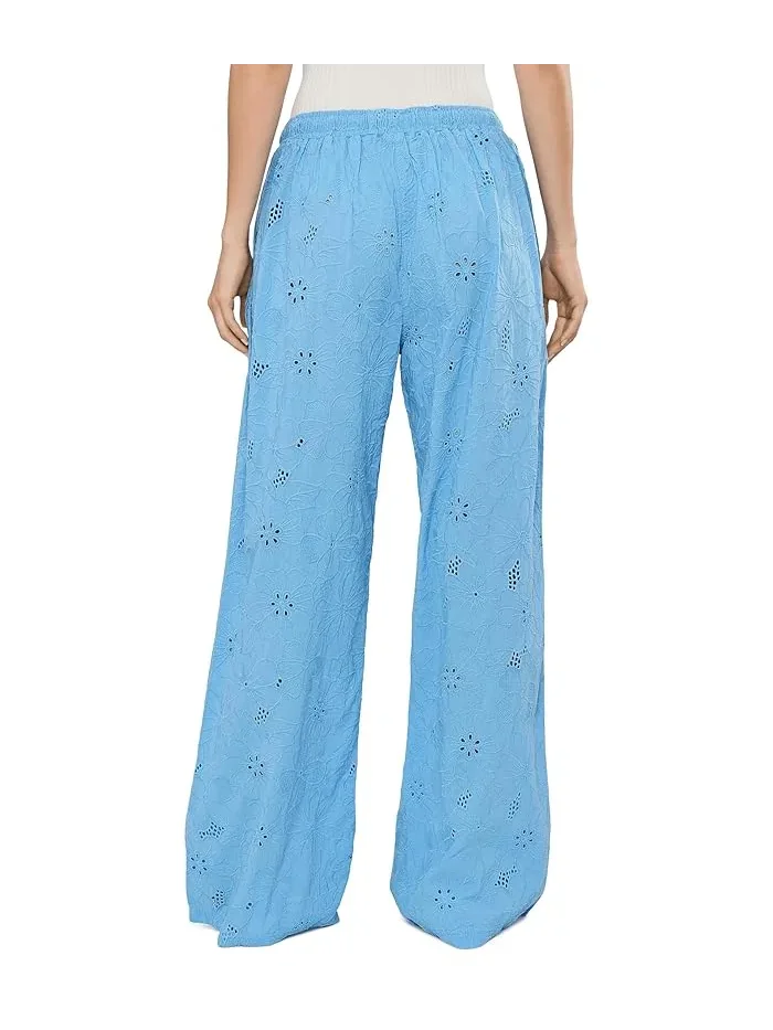 Штаны с цветочной вышивкой Day Drift Free People — изображение 4 из 5, синий