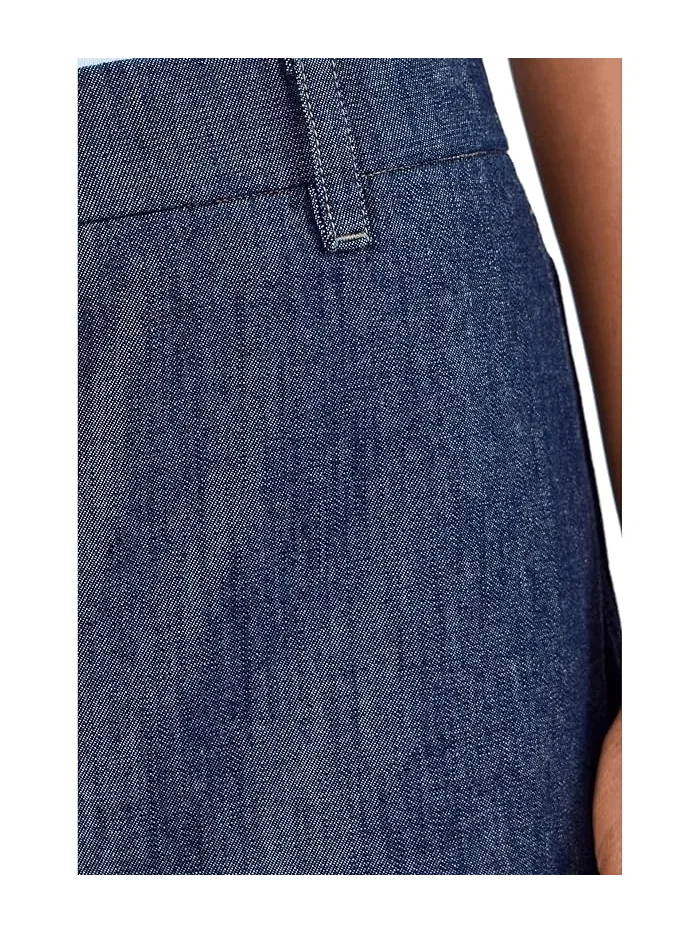 Брюки из органического хлопка High-Waisted Full Length Eileen Fisher — изображение 5 из 5, белый