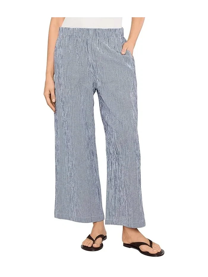 Широкие брюки-органза Organic Cotton Pucker Check Ankle Wide Eileen Fisher
