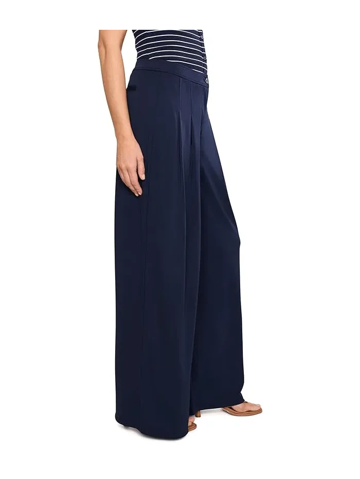 Брюки широкие плиссированные из джерси модель Pleated Stretch Jersey Wide-Leg Pants Lauren Ralph Lauren — изображение 3 из 5