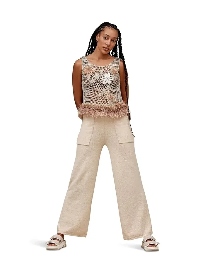 Штаны из мягкого трикотажа Rosalie Pants Lite UGG — изображение 2 из 3, бежевый