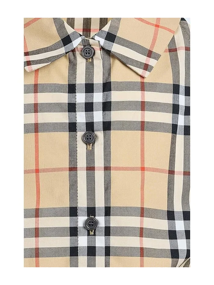 Топ Mabel Check Button Burberry Kids — изображение 3 из 3, песочный