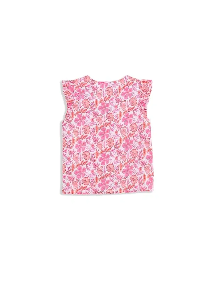 Топ с цветочным принтом Evie Vineyard Vines Kids, Block Print Toucan — изображение 2 из 3, тукан