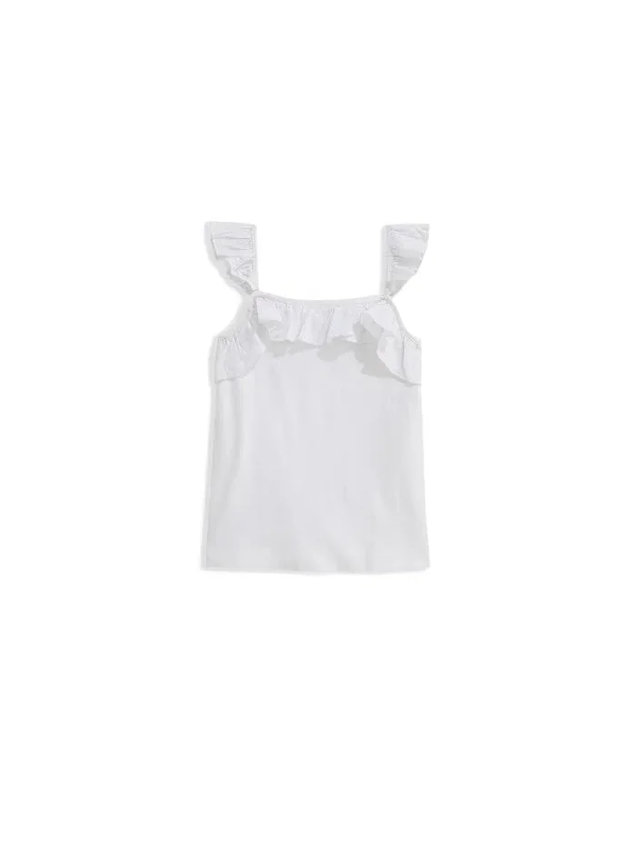 Топ с рюшами Tank Vineyard Vines Kids — изображение 2 из 2, лунный блеск