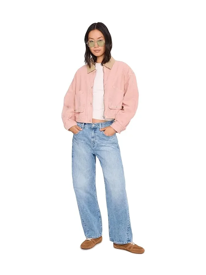 Куртка-бомбер с воротником Lawn Party Barn Jacket Blank NYC — изображение 2 из 5, черный/белый