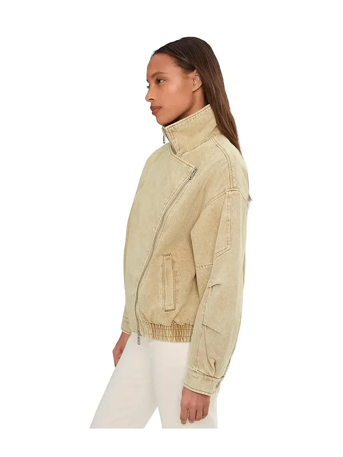 Куртка бомбер оверсайз Oversized Layered Bomber Avec Les Filles — изображение 3 из 5, хаки