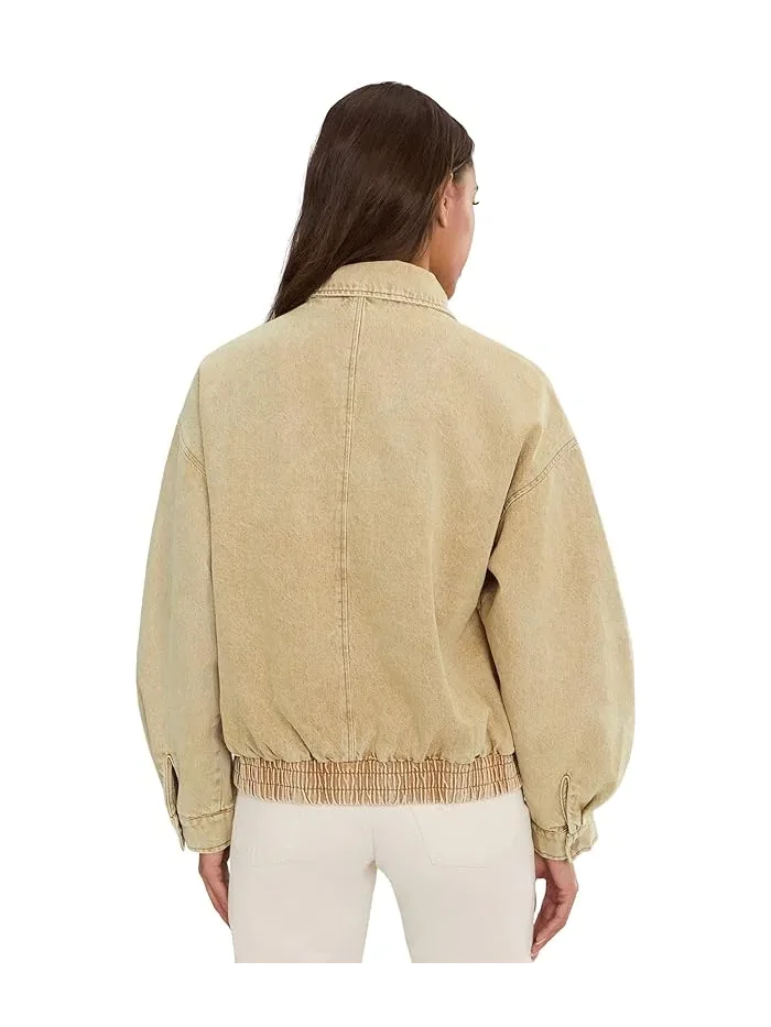 Куртка бомбер оверсайз Oversized Layered Bomber Avec Les Filles — изображение 4 из 5, хаки