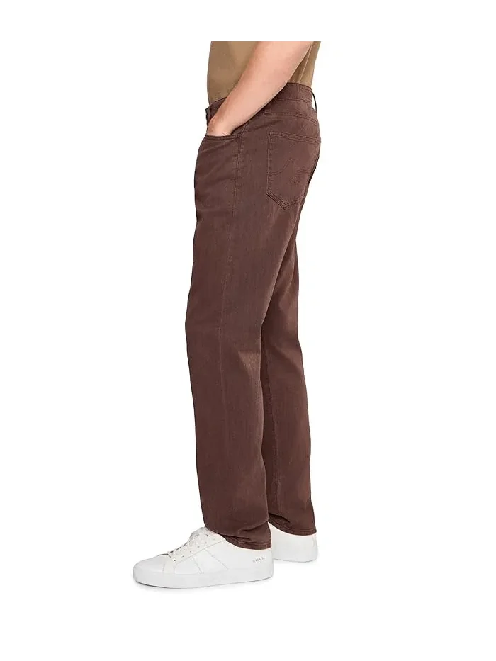 Джинсы прямые зауженные Everett AG Jeans, Sulfur Oak Barrel — изображение 3 из 5, коричневый