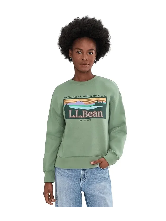 Свитшот с логотипом Essential L.L.Bean, Faded Sage Outdoor Tradition