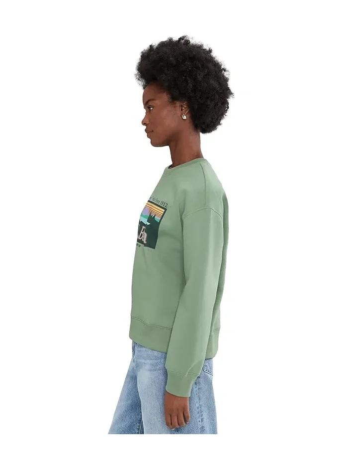 Свитшот с логотипом Essential L.L.Bean, Faded Sage Outdoor Tradition — изображение 3 из 5, зеленый