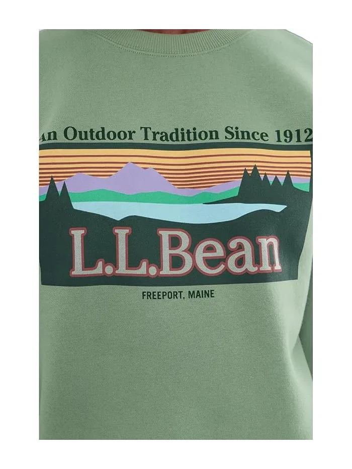 Свитшот с логотипом Essential L.L.Bean, Faded Sage Outdoor Tradition — изображение 5 из 5, зеленый