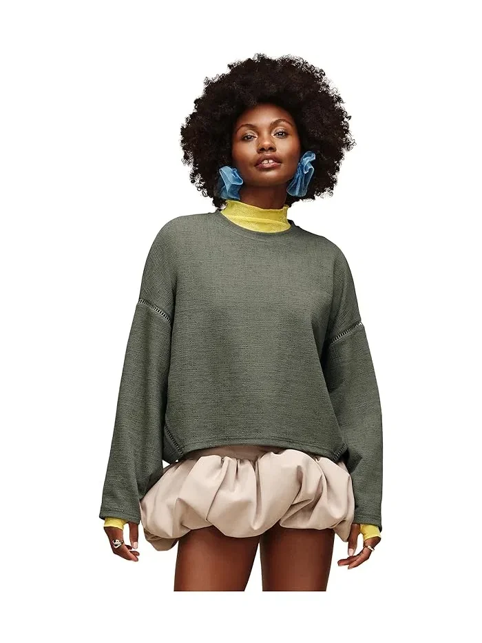Свитшот Hayvie Crewneck UGG — изображение 1 из 4, зеленый серый
