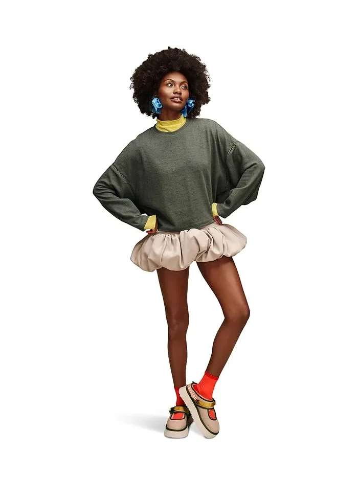 Свитшот Hayvie Crewneck UGG — изображение 2 из 4, зеленый серый