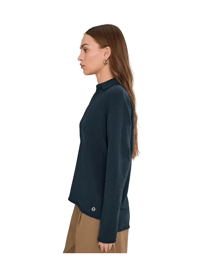 Свитшот поло French Terry Polo Sweatshirt tasc Performance — изображение 3 из 5, классический темно-синий