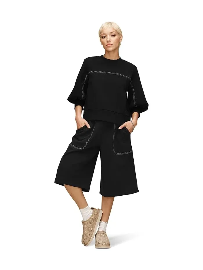 Свитшот с объемным рукавом Classic Puff Sleeve Top UGG — изображение 2 из 3, черный