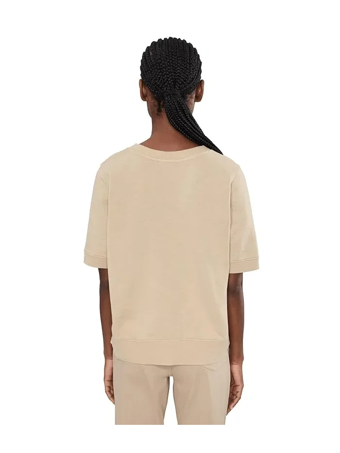 Свитшот с круглым вырезом короткий рукав Garment Dyed Terry Eileen Fisher — изображение 4 из 5, чернильный