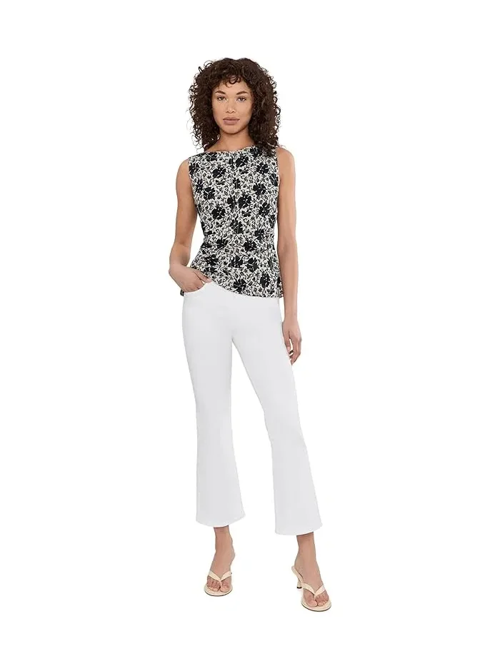 Джинсы клеш укороченные The Stretch Flare Crop Madewell — изображение 2 из 5, белый