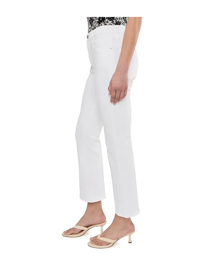 Джинсы клеш укороченные The Stretch Flare Crop Madewell — изображение 3 из 5, белый