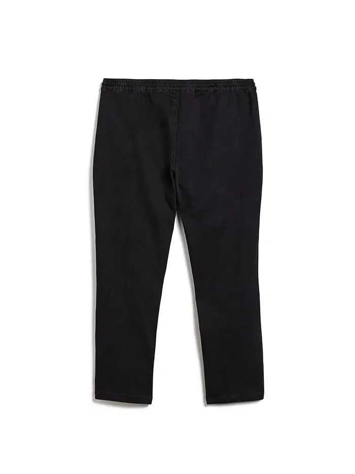 Джинсы прямого кроя на поясе с завязкой Plus Size Relaxed Drawstring Pull-On Denim Pants NYDJ — изображение 2 из 4, синий