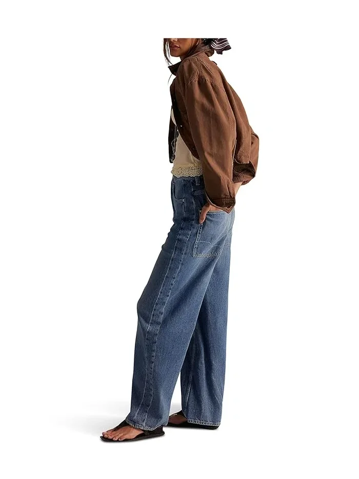 Джинсы baggy We The Free Truro Free People — изображение 2 из 4, синий