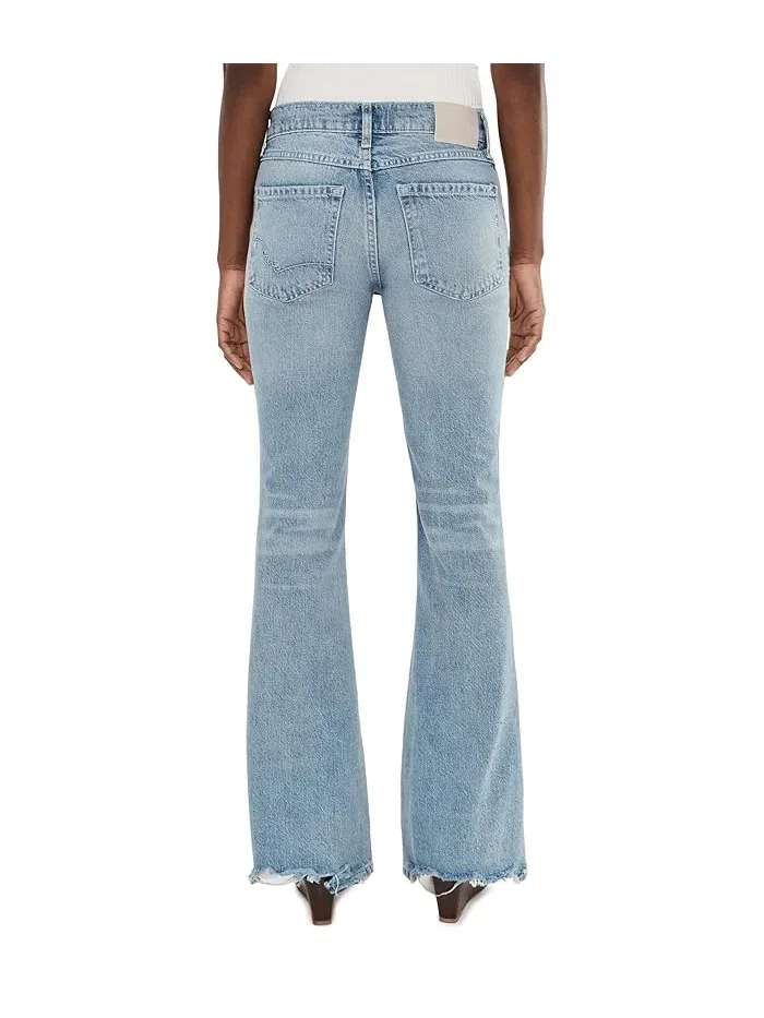 Джинсы клеш свободные We The Free West Coast Relaxed Flare Free People — изображение 4 из 5, белый