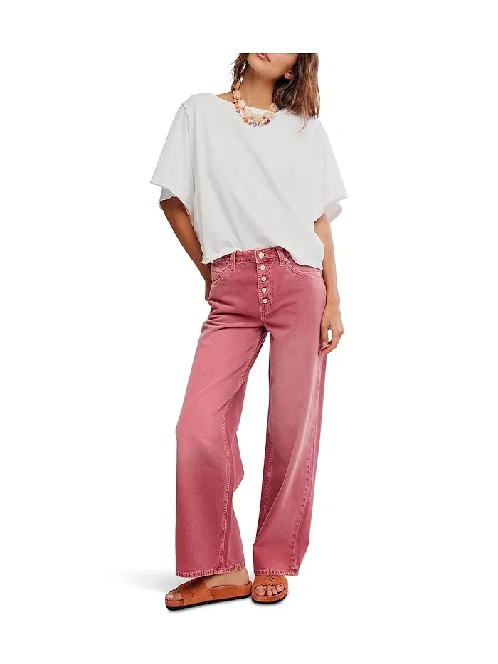 Джинсы boyfriend Nia Free People — изображение 2 из 5, серый