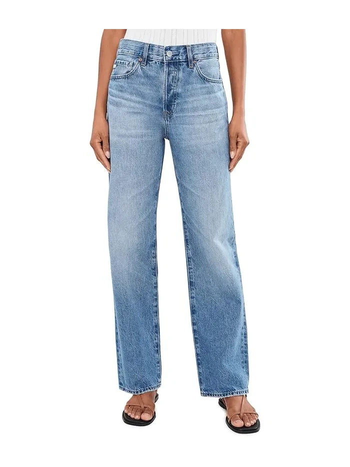 Джинсы прямые узкие Sydney Mid-Rise Stovepipe AG Jeans