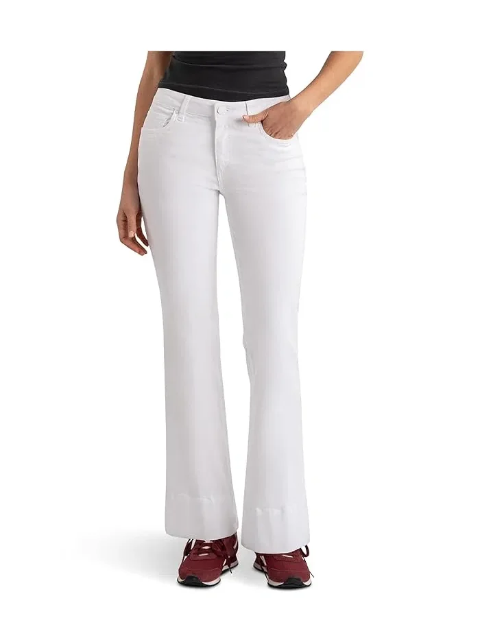 Джинсы Kelsey Mid-Rise Kick Flare Optic White, KUT from the Kloth
