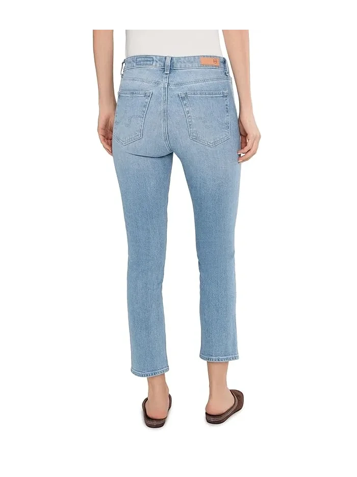Джинсы Mari Mid-Rise Slim Straight Crop AG Jeans, Cruiser — изображение 4 из 5, коричневый