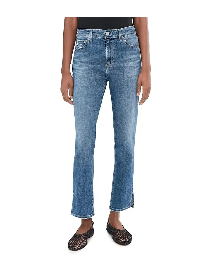 Джинсы Mari Mid-Rise Slim Straight Crop AG Jeans, 15 Years Prague — изображение 1 из 5, мульти