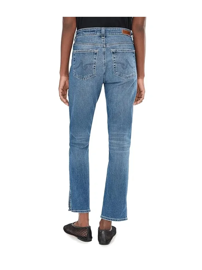 Джинсы Mari Mid-Rise Slim Straight Crop AG Jeans, 15 Years Prague — изображение 4 из 5, мульти
