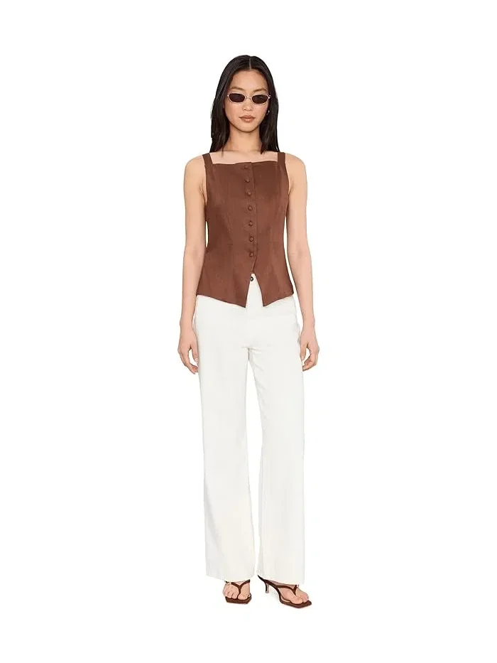 Джинсы широкие The Harlowe Joe's Jeans — изображение 2 из 5, молочный