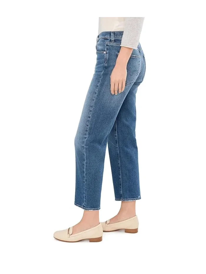 Джинсы прямые Brinley Mid-Rise Straight Crop AG Jeans, 17 Years Mystery — изображение 3 из 5, тайна