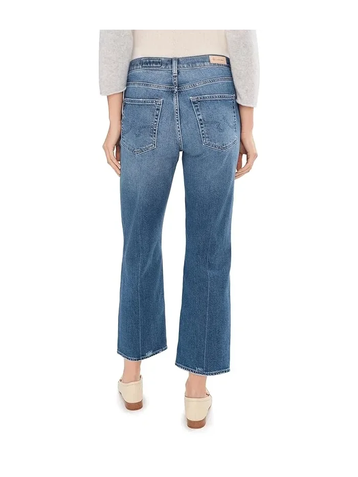 Джинсы прямые Brinley Mid-Rise Straight Crop AG Jeans, 17 Years Mystery — изображение 4 из 5, тайна