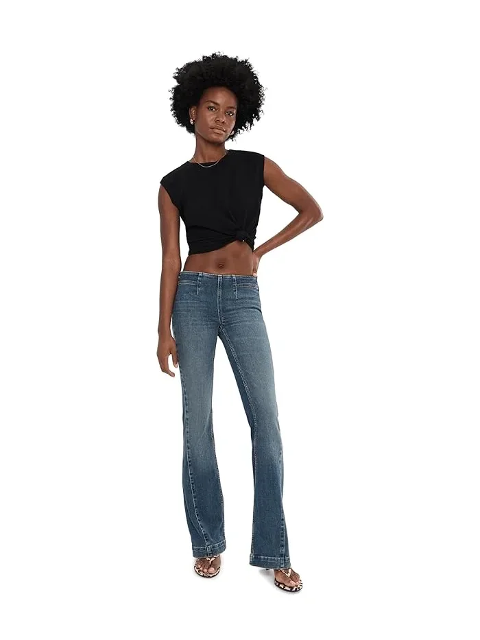 Джинсы клеш широкие Alamo Free People, Stonehenge — изображение 2 из 5, бежевый