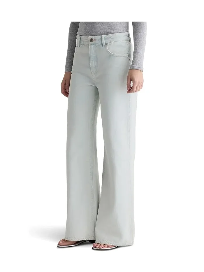 Джинсы Wide Leg модель Saige AG Jeans, Kings River — изображение 1 из 5, кремовый